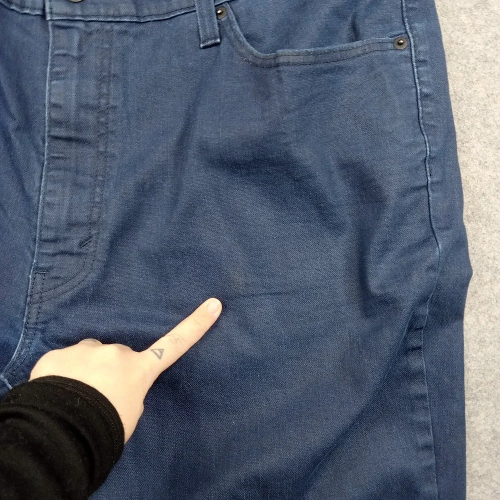 Levis Jeans Mens 40x30‎ Dark Wash Blue Regular Straight Stretch Denim Pants